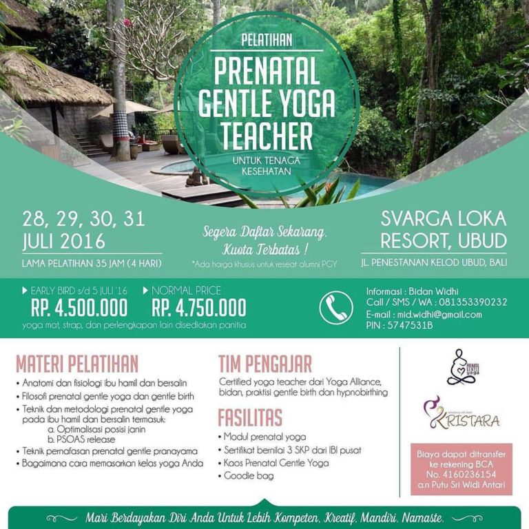 Pelatihan Prenatal Gentle Yoga